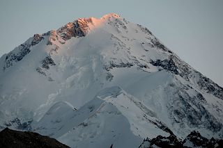 41 Gasherbrum I Hidden Peak North Face Close Up At The End Of Sunset From Gasherbrum North Base Camp In China.jpg